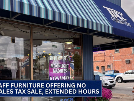 Taff Furniture offering no sales tax sale, extended hours