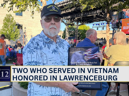 Purple Heart plaques awarded to two Vietnam heroes in Lawrenceburg