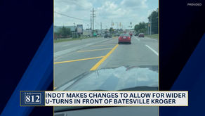 INDOT makes changes to left turn lane in front of Batesville Kroger on Wednesday