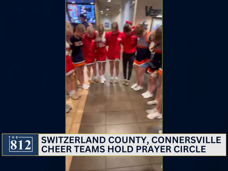 Switzerland Co., Connersville cheer hold impromptu prayer circle 