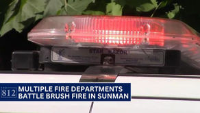 Multiple agencies battle brush fire in Sunman