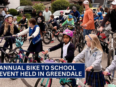 Annual Bike to School event held in Greendale Friday