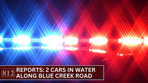 Reports: 2 cars in water along Blue Creek Road