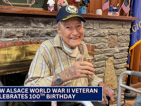 New Alsace WWII veteran celebrates 100th birthday on Saturday