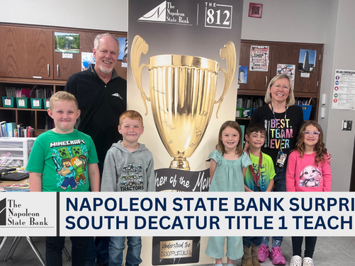 South Decatur teacher surprised by Napoleon State Bank 