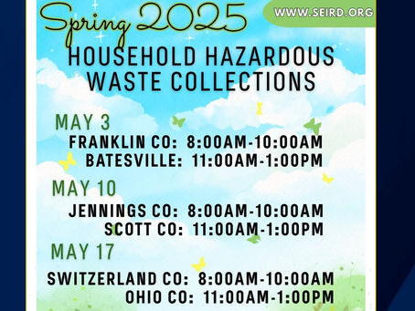 SEIRD will host Household Hazardous Waste collections this spring