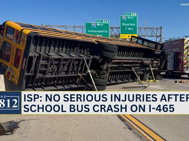 ISP: No serious injuries after school bus crash on I-465 