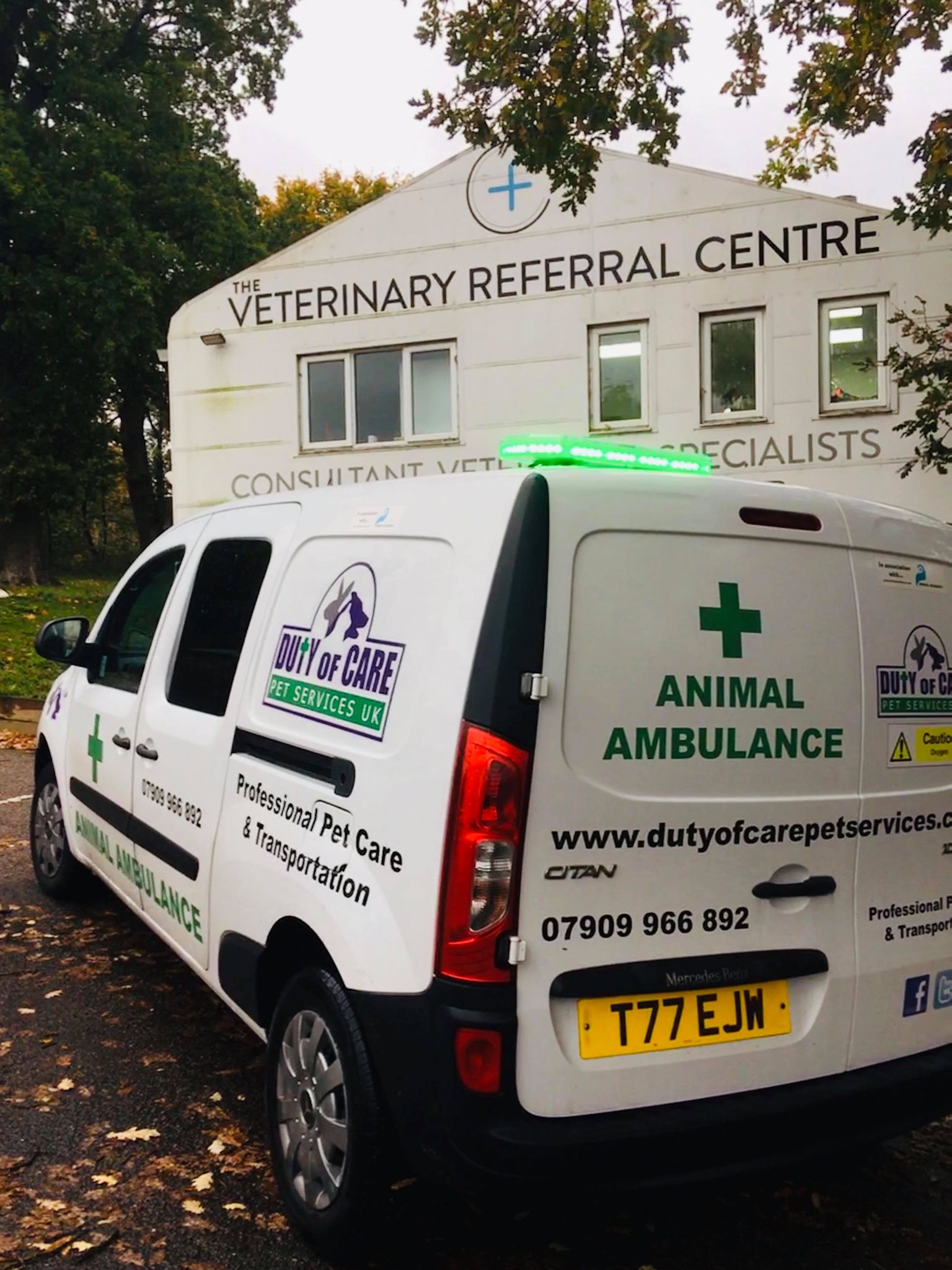 Animal Ambulance Duty of Care Pet Services