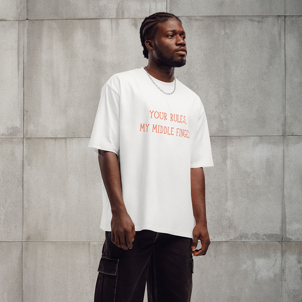 Thumbnail: DUSTPUNK 'Middle Finger' Oversized Heavyweight t-shirt
