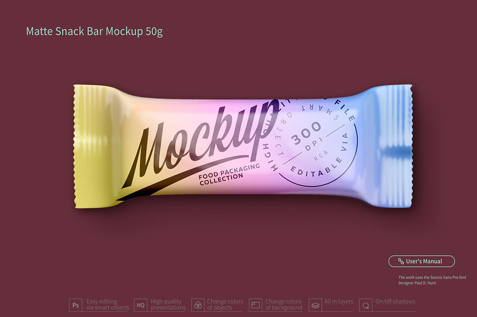 Thumbnail: Matte Snack Bar Mockup
