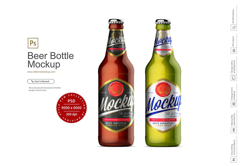 Thumbnail: Beer Bottle Mockup