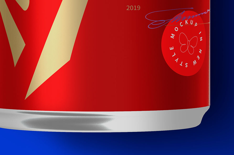 Thumbnail: Energy Drink Can Mockup 250ml Top View