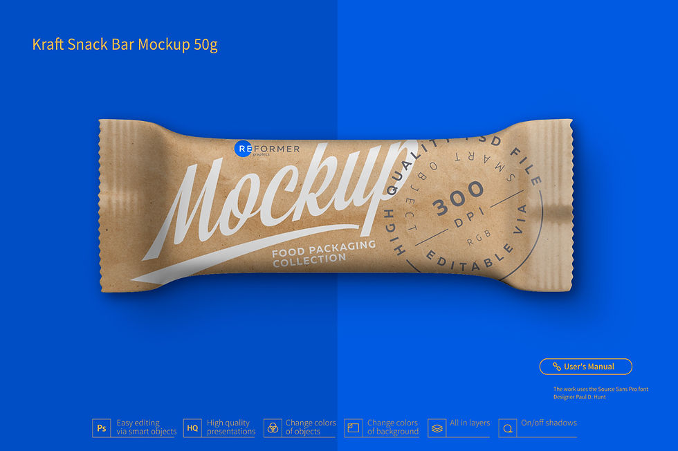 Thumbnail: Snack Bar Mockup Bundle 50g