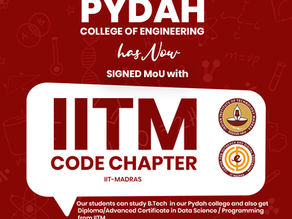 Pydah college of engineering has signed MoU with IIT-MADRAS CODE CHAPTER