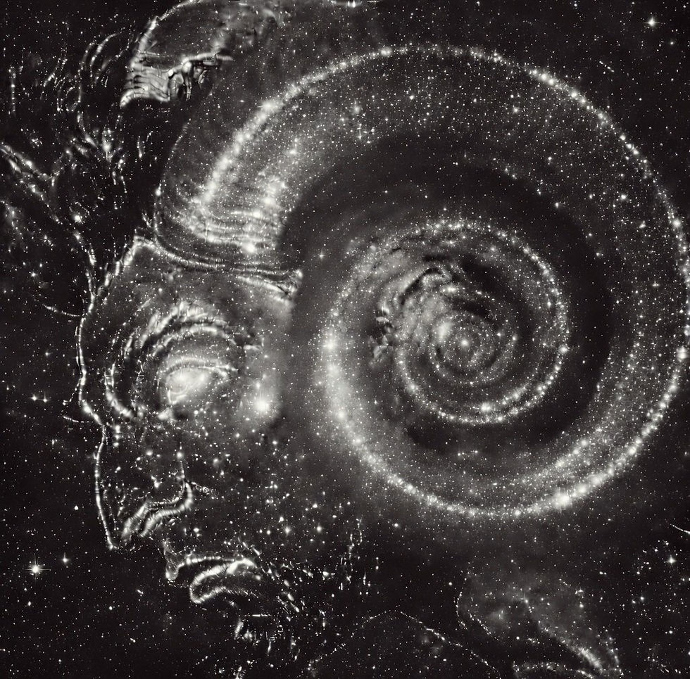 The god Pan in the sky as depicted by JB