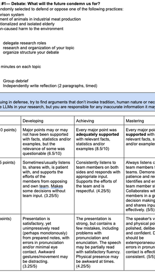 Critical Thinking Course Adaptation