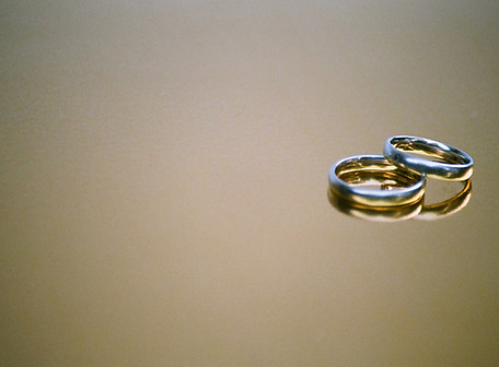 Golden wedding rings