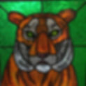 Sarah Davis - Tiger Burning Bright - painted, sandblasted and leaded stained glass_edited_