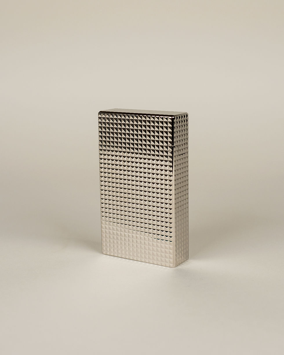 Miniaturbild: S.T. Dupont Feuerzeug LeGrand Cling Palladium Silber Diamond Head C23011