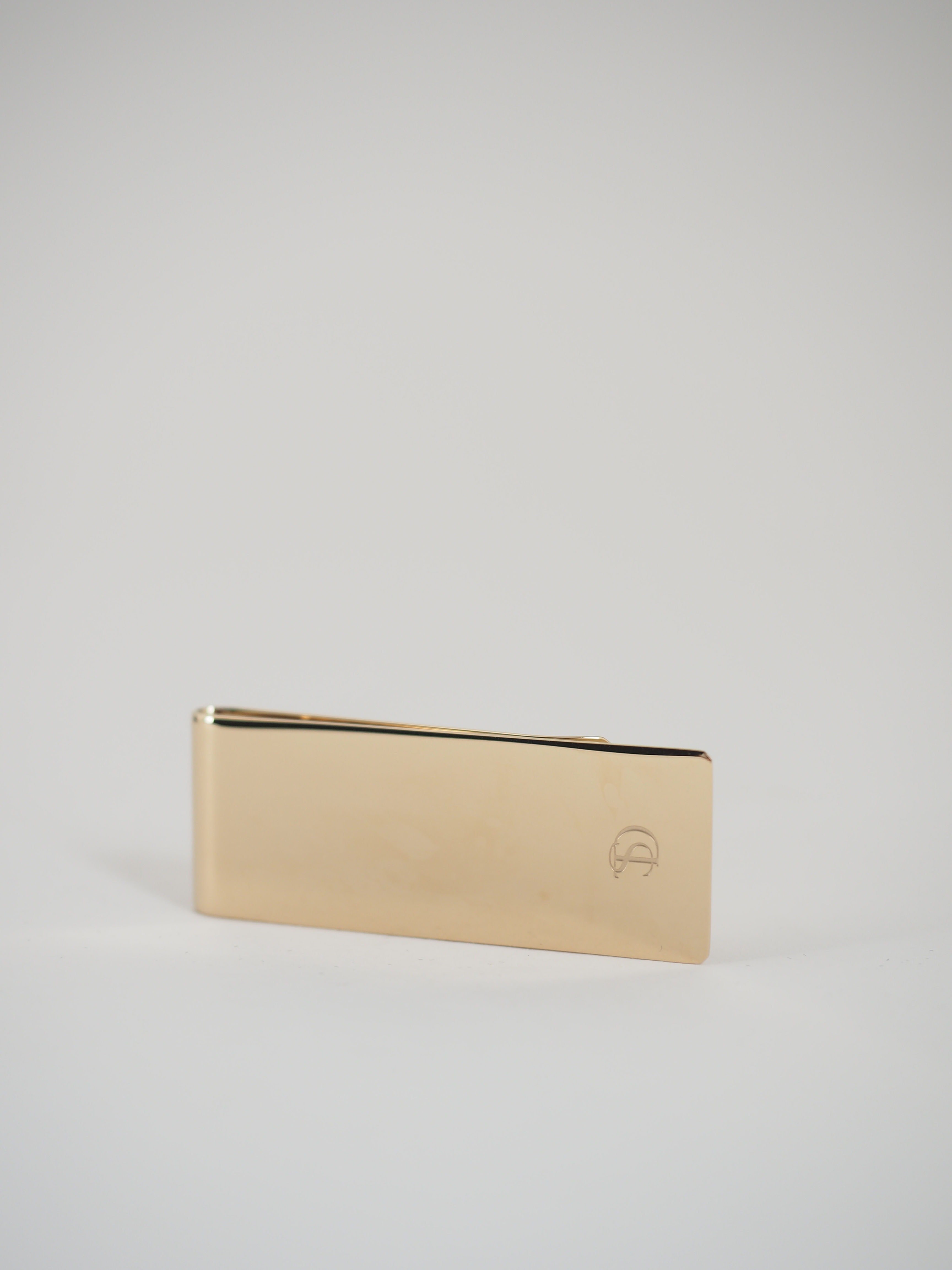 S.T. Dupont Paris Geldscheinklammer rect golden / money clip 003122