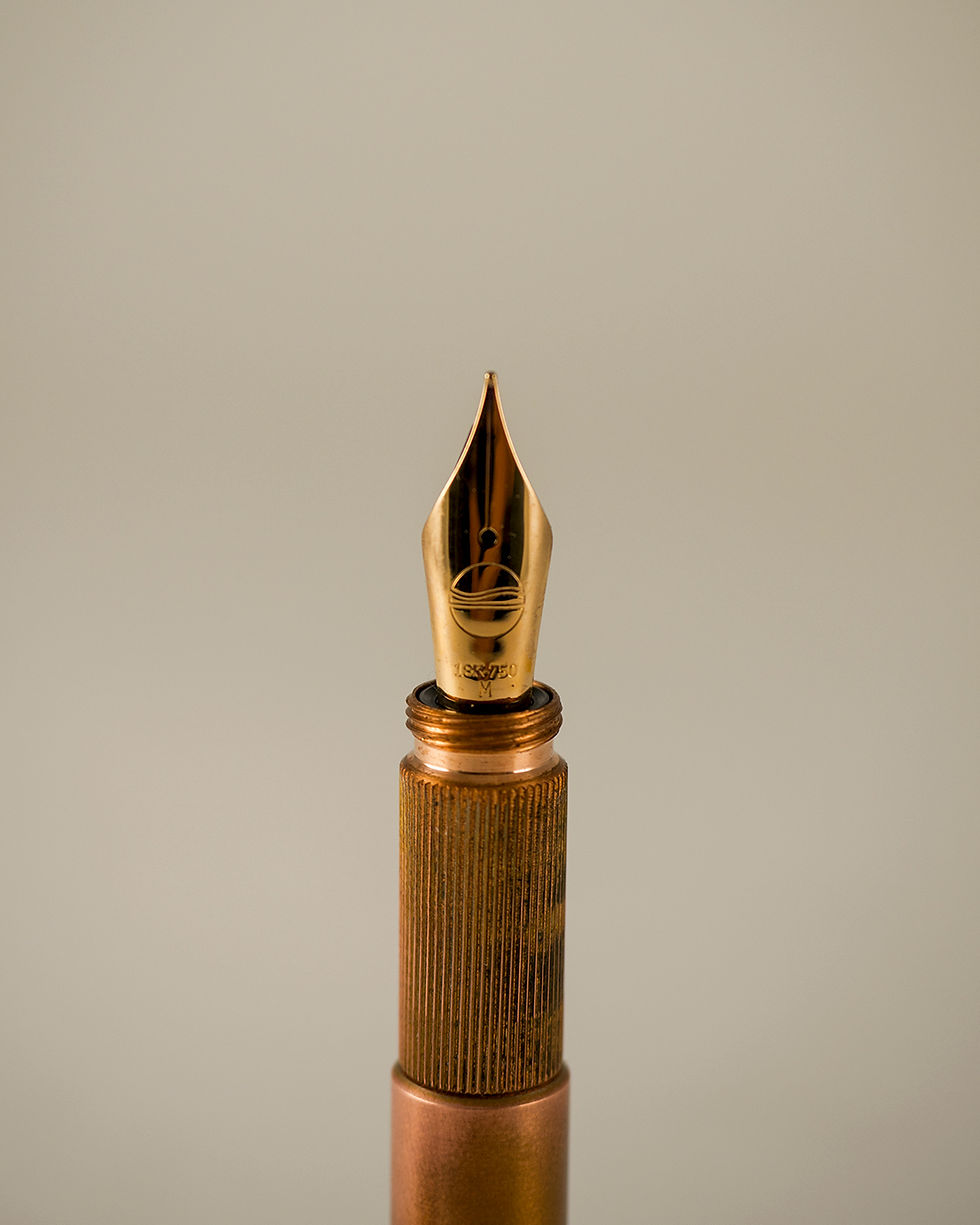 Miniaturbild: Elbwood POCKETMASTER Füllfederhalter aus Kupfer mit 18k Roségoldfeder