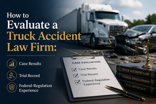 How to Evaluate a Truck Accident Law Firm: Case Results, Trial Record, and Federal-Regulation Experience