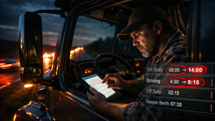 Truck driver logbook falsification