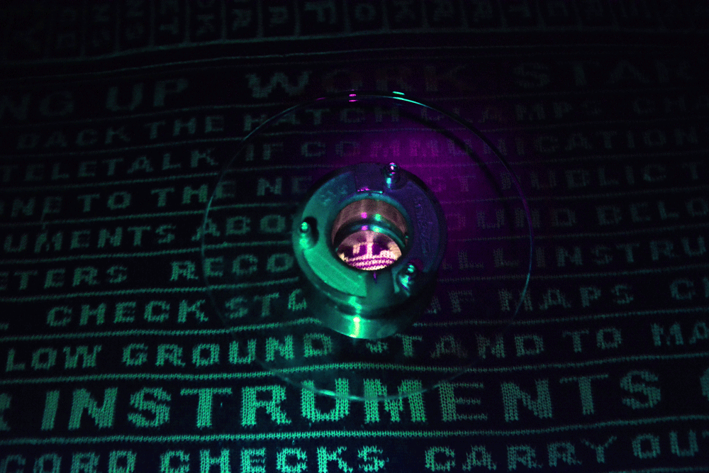 Glowing in the Dark, Detail of Recount sculpture in Northern Exchange, Roxane Permar and Susan Timm