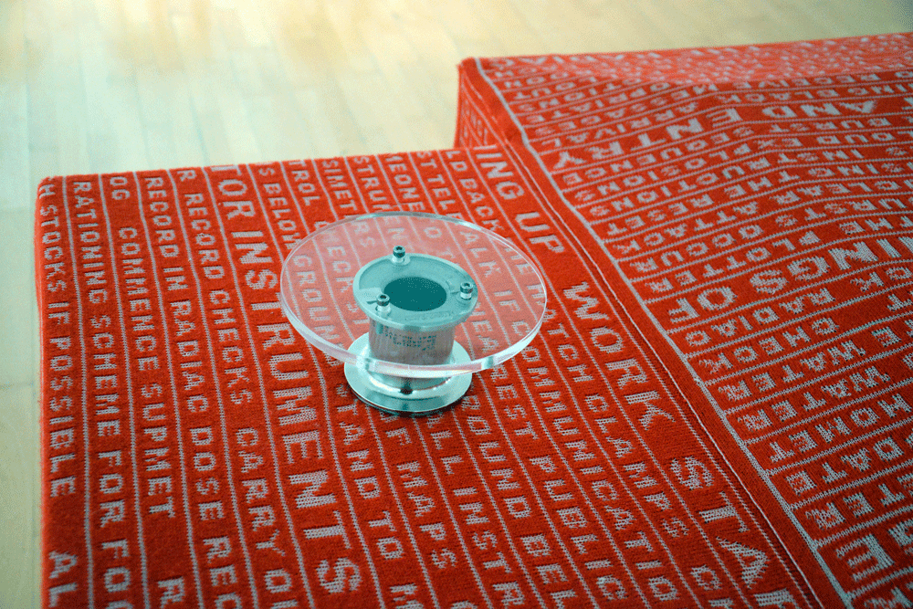 Detail of Recount sculpture in Northern Exchange, Roxane Permar and Susan Timmins at Timespan