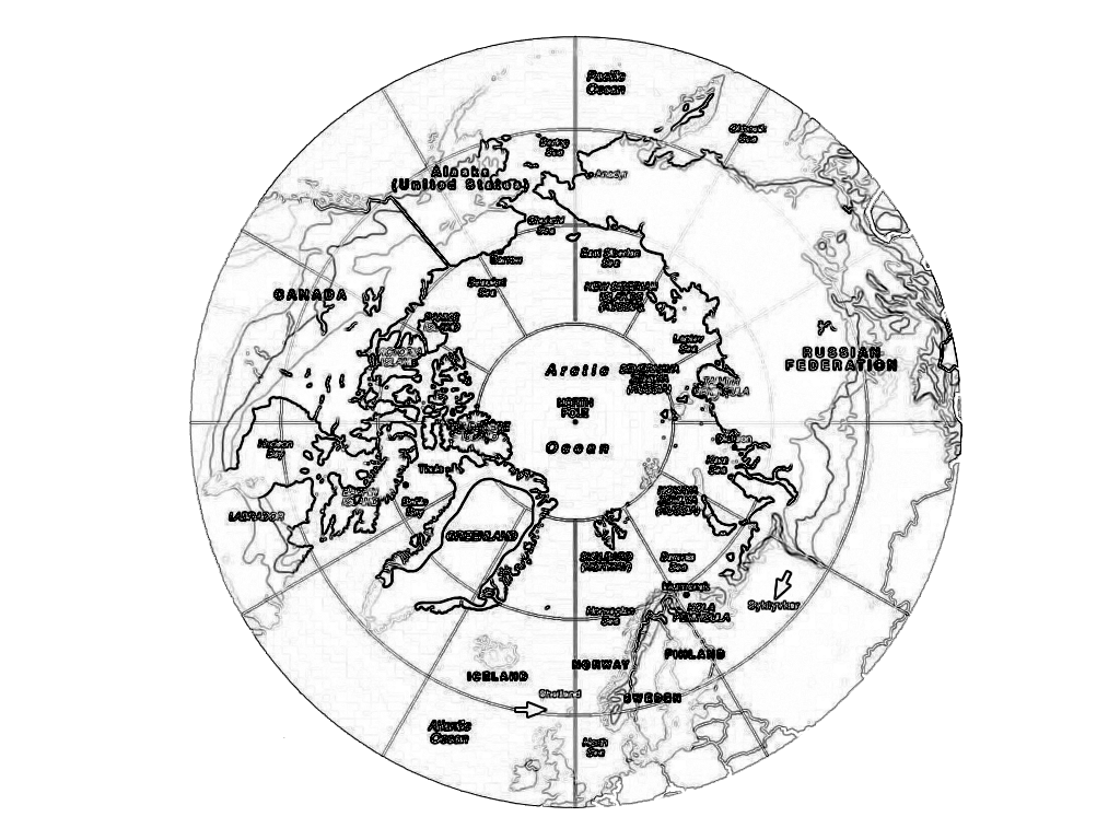 Map of the Arctic