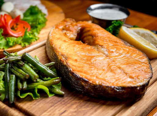 Charred Sesame Salmon Steaks