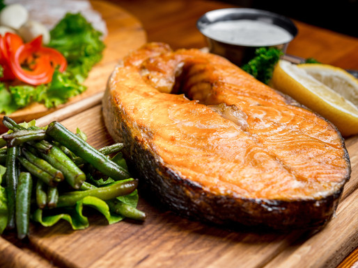 Charred Sesame Salmon Steaks