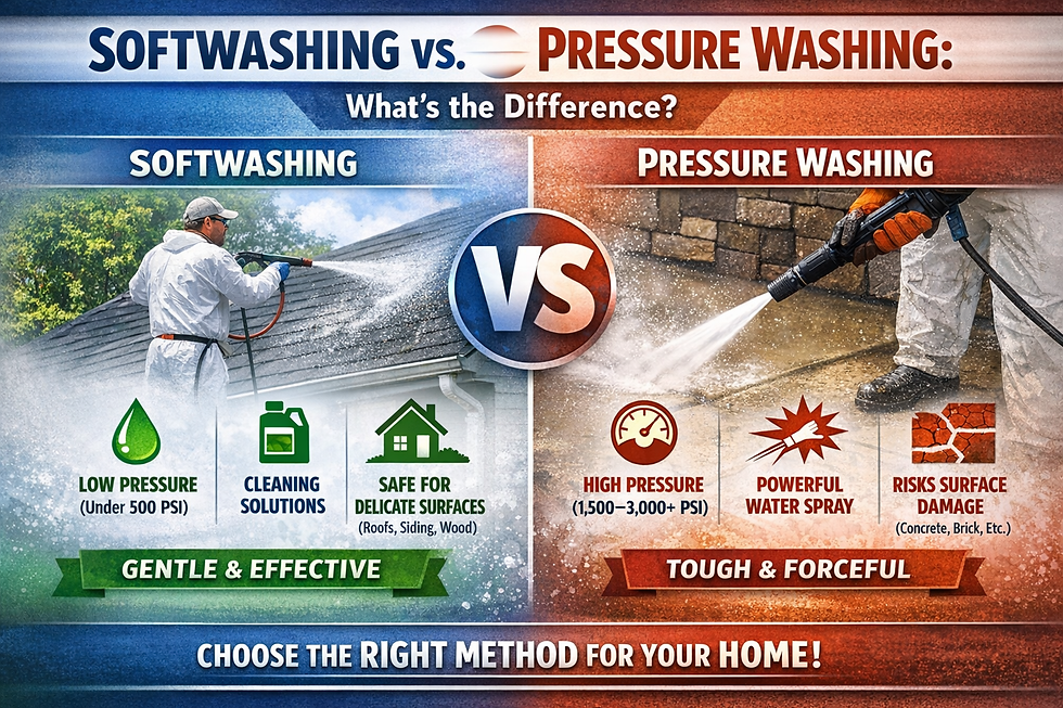 Softwashing vs. Pressure Washing: What’s the Real Difference?