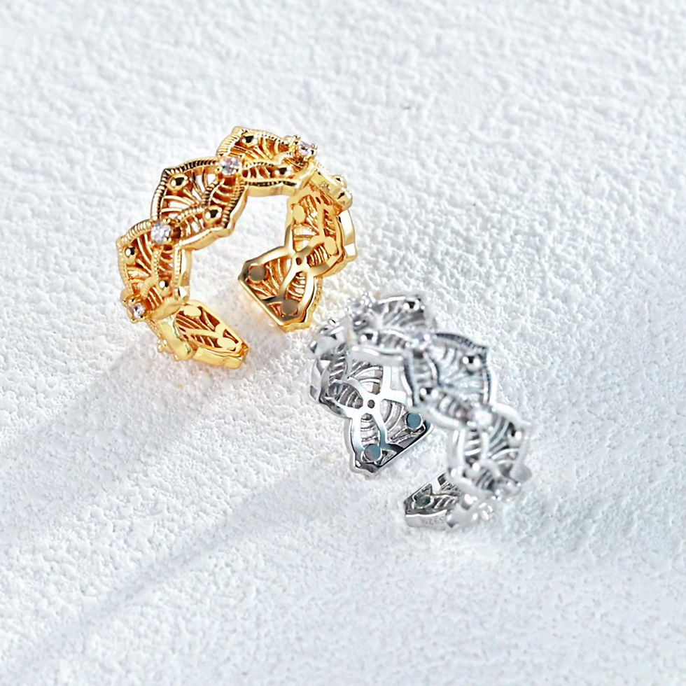 Thumbnail: S925 Silver Zircon Ring with a Stylish Design