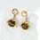 Thumbnail: Vintage Tiger Eye & Shell Earrings (Convertible Design)