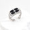 Thumbnail: S925 Silver Stylish Blue-Black Enamel Ring