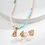 Thumbnail: Natural Pearl, Blue Mother-of-Pearl, and Cubic Zirconia Necklace