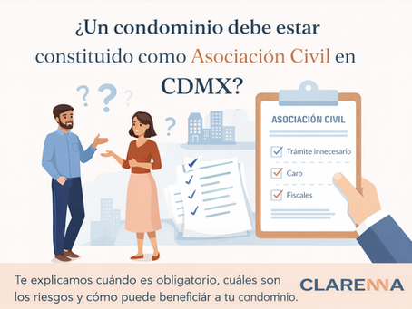 ¿Es obligatorio constituir una Asociación Civil para un condominio en CDMX?