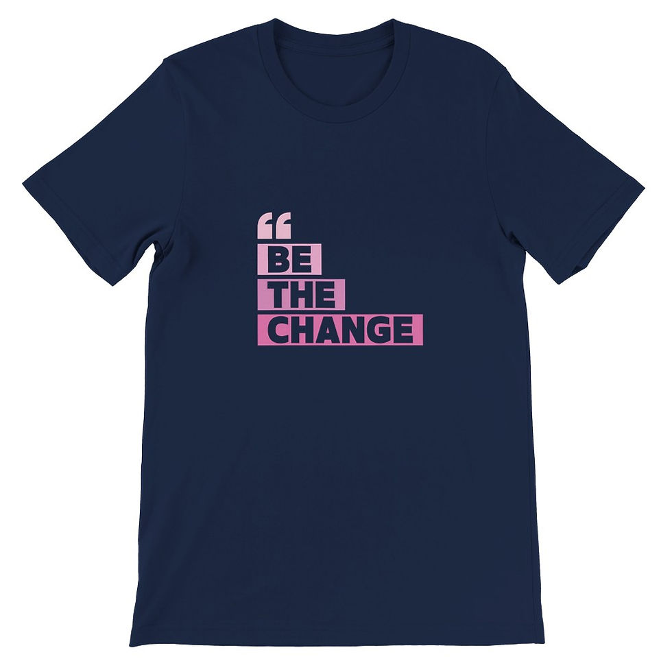 Thumbnail: "Be The Change PINK Premium Unisex Crewneck T-shirt