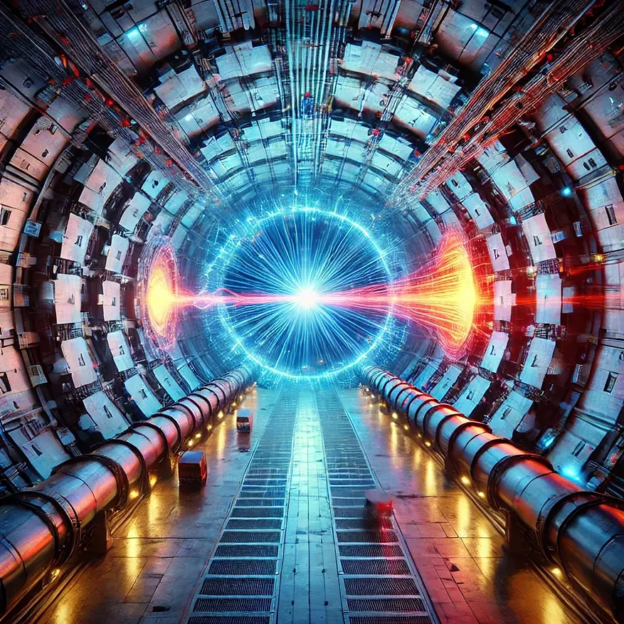 DALL·E 2025-03-04 02.24.10 - A breathtaking and cinematic illustration of the Large Hadron