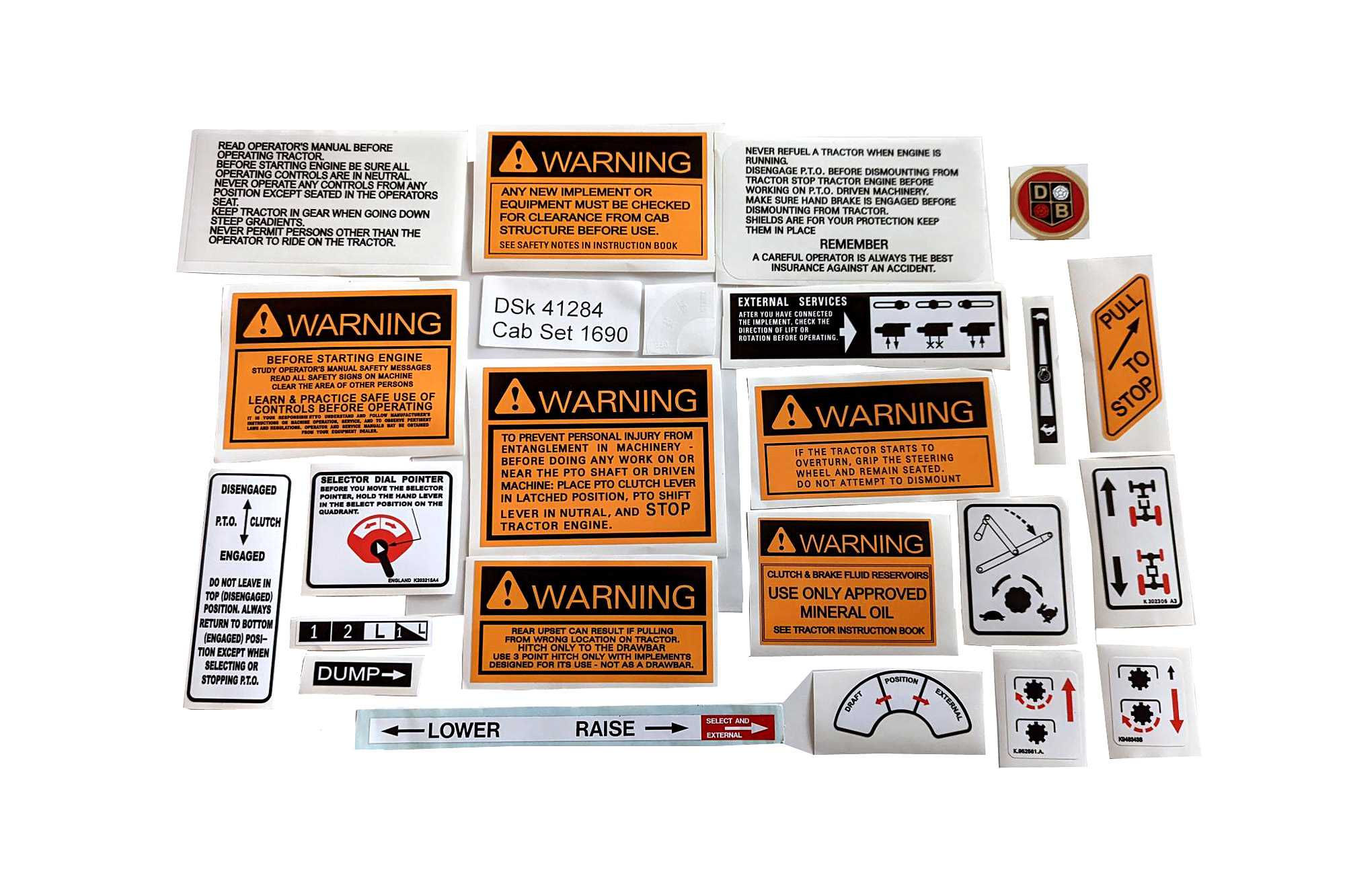 Decal Set, Cab, 1690 (Not Turbo)