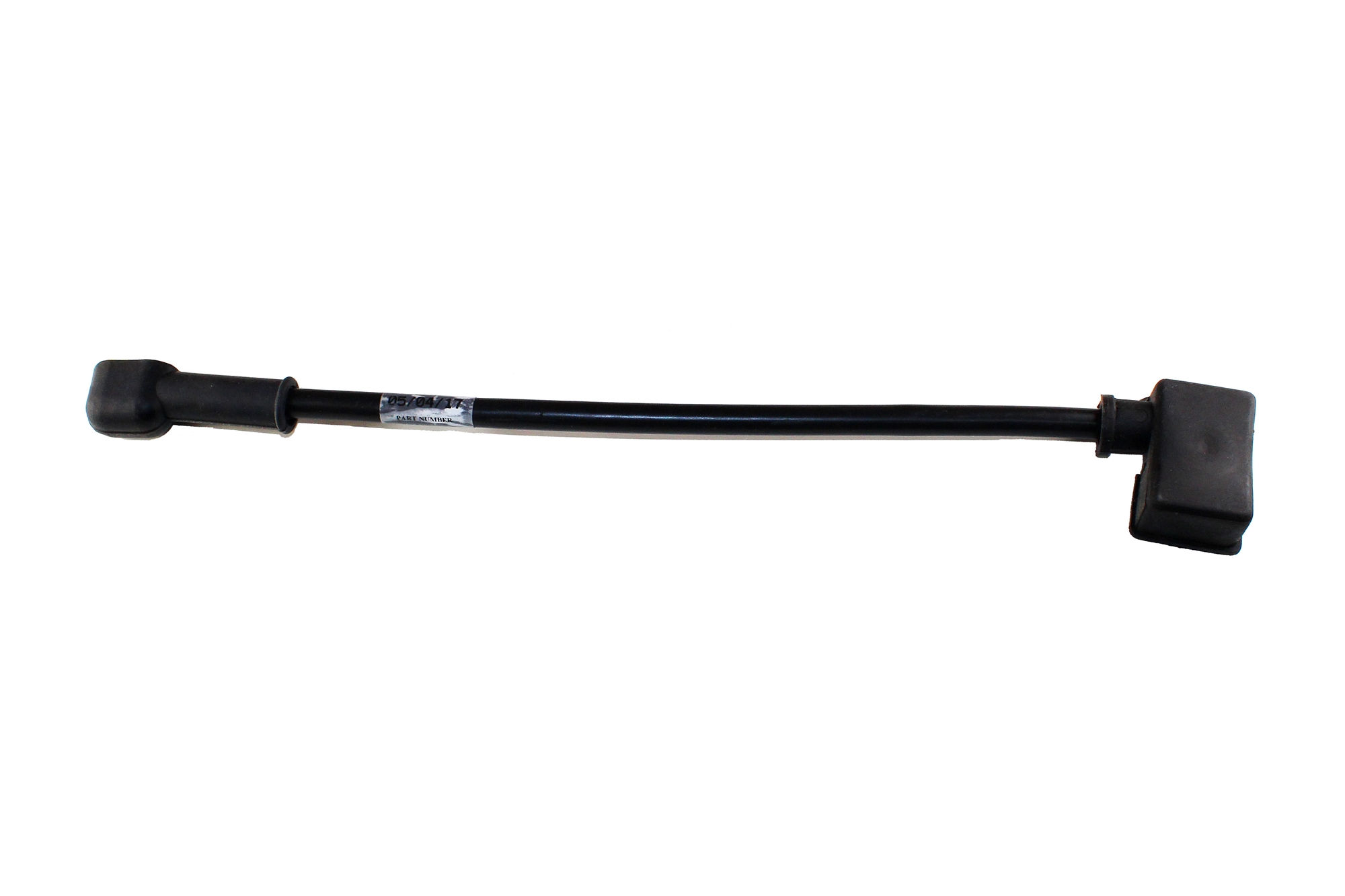 Battery cable, sleeved -ve, Black 450mm.