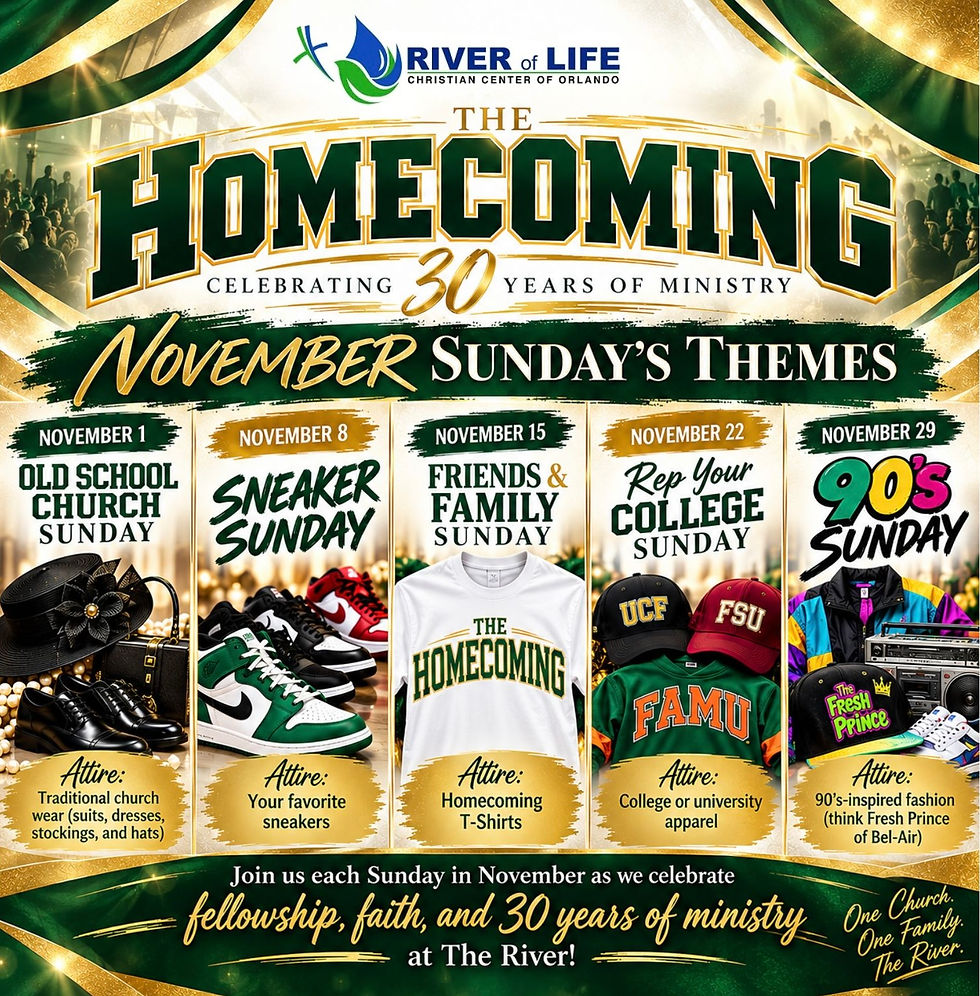 River Homecoming Sunday Themes