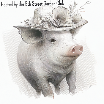 pig in a fancy derby hat