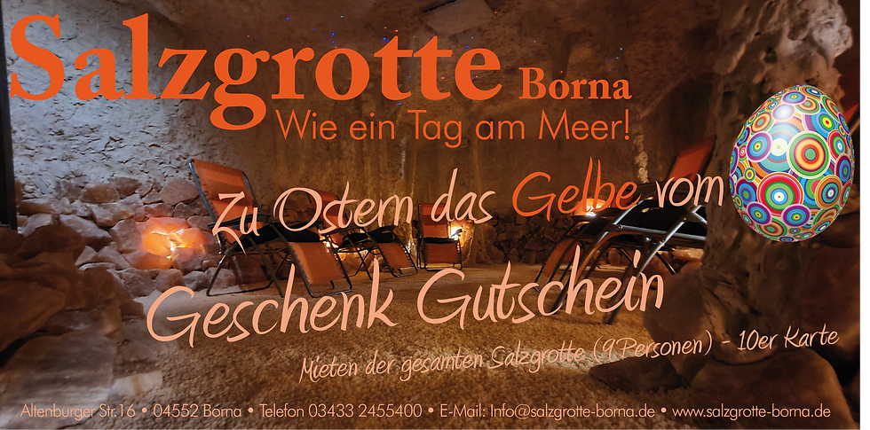 OSTER SPECIAL - Mieten der Salzgrotte (max. 9 Pers.) - 10er Karte