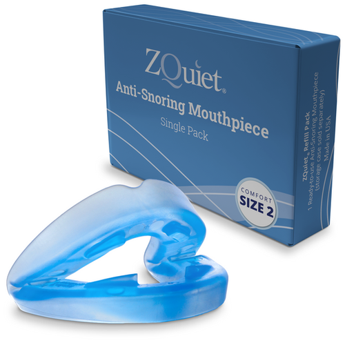 ZQuiet AntiSnoring Mouthpiece Single Pack Comfort 2 ZQuiet New