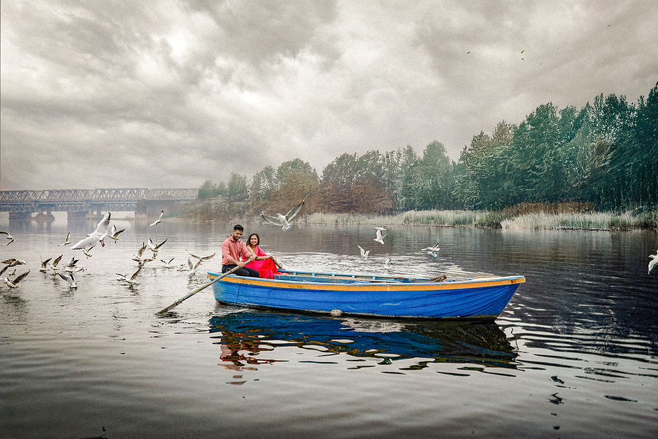 The serenity of the river, the warmth of their love.