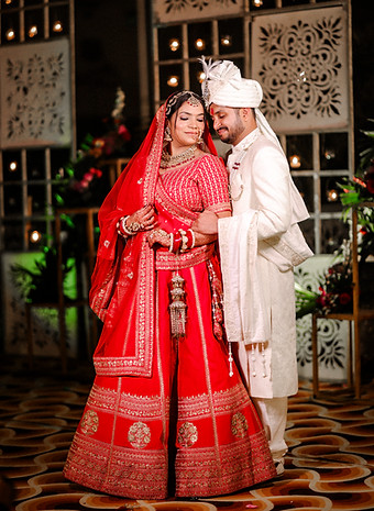 Newlyweds lost in each other's presence
