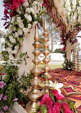 Statement floral installations creating a stunning visual experience for guests.