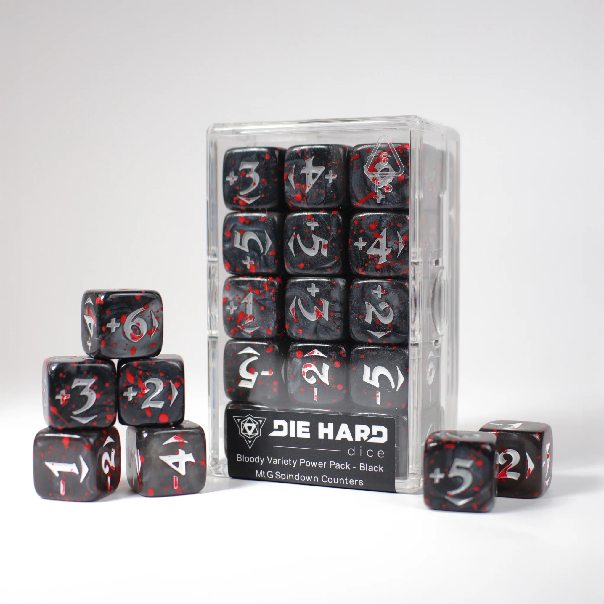 Bloody Negative Power Pack - MTG Spindown Counters (Black)